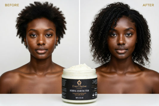 EverThrive Hair Growth BUNDLE – Rosemary, Batana & Castor Oil + Deep Moisture Hair Butter for Thinning Hair, Edges & Scalp Repair