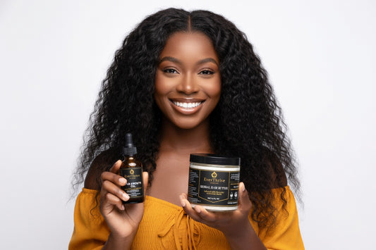 EverThrive Hair Growth BUNDLE – Rosemary, Batana & Castor Oil + Deep Moisture Hair Butter for Thinning Hair, Edges & Scalp Repair