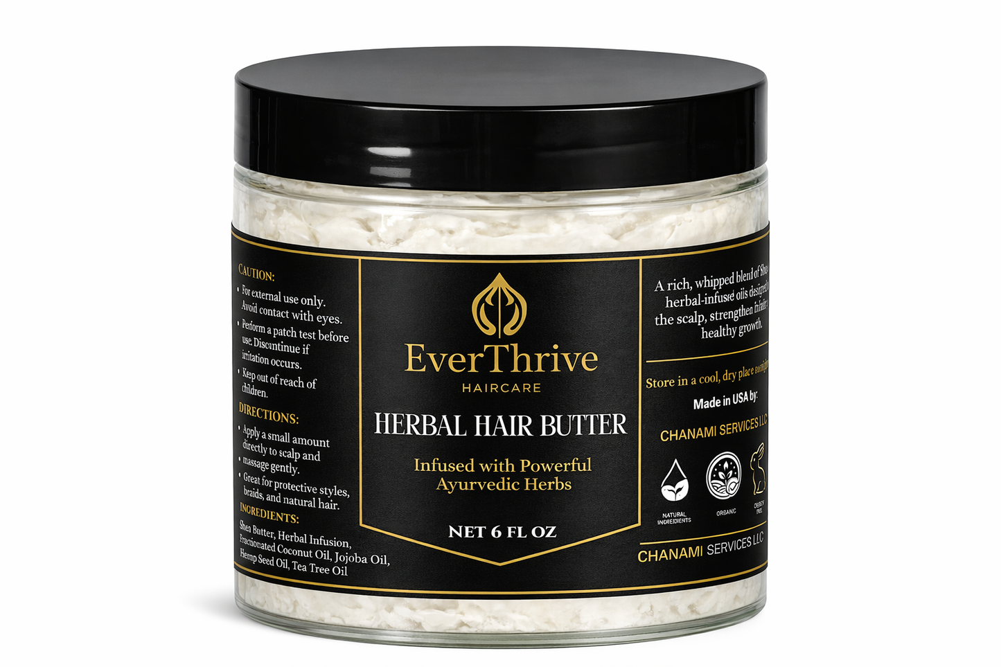 EverThrive Hair Growth BUNDLE – Rosemary, Batana & Castor Oil + Deep Moisture Hair Butter for Thinning Hair, Edges & Scalp Repair